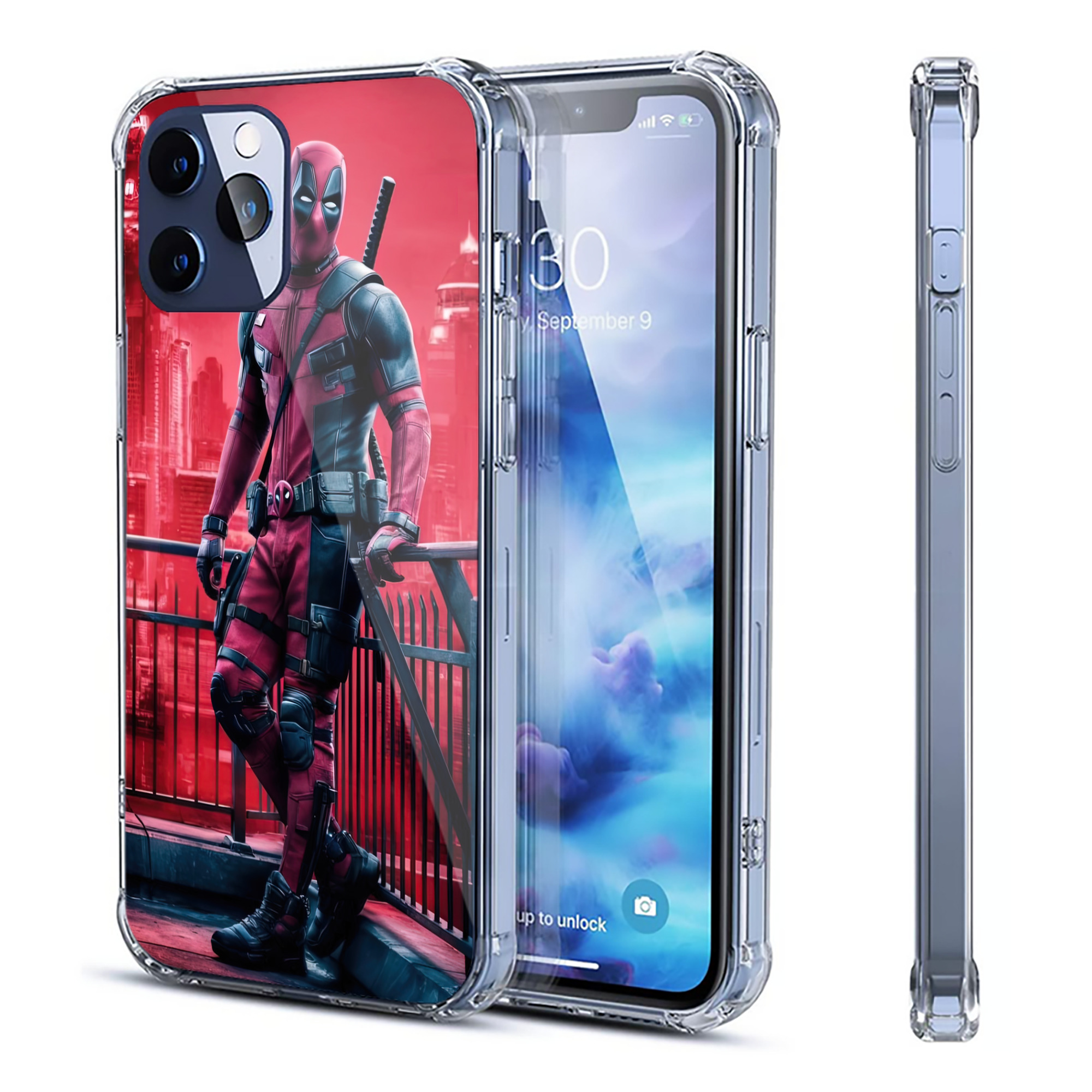 （画像用） Deadpool デッドプール 【iPhone 12シリーズ対応】透明スマホケース（クリアソフトケース）